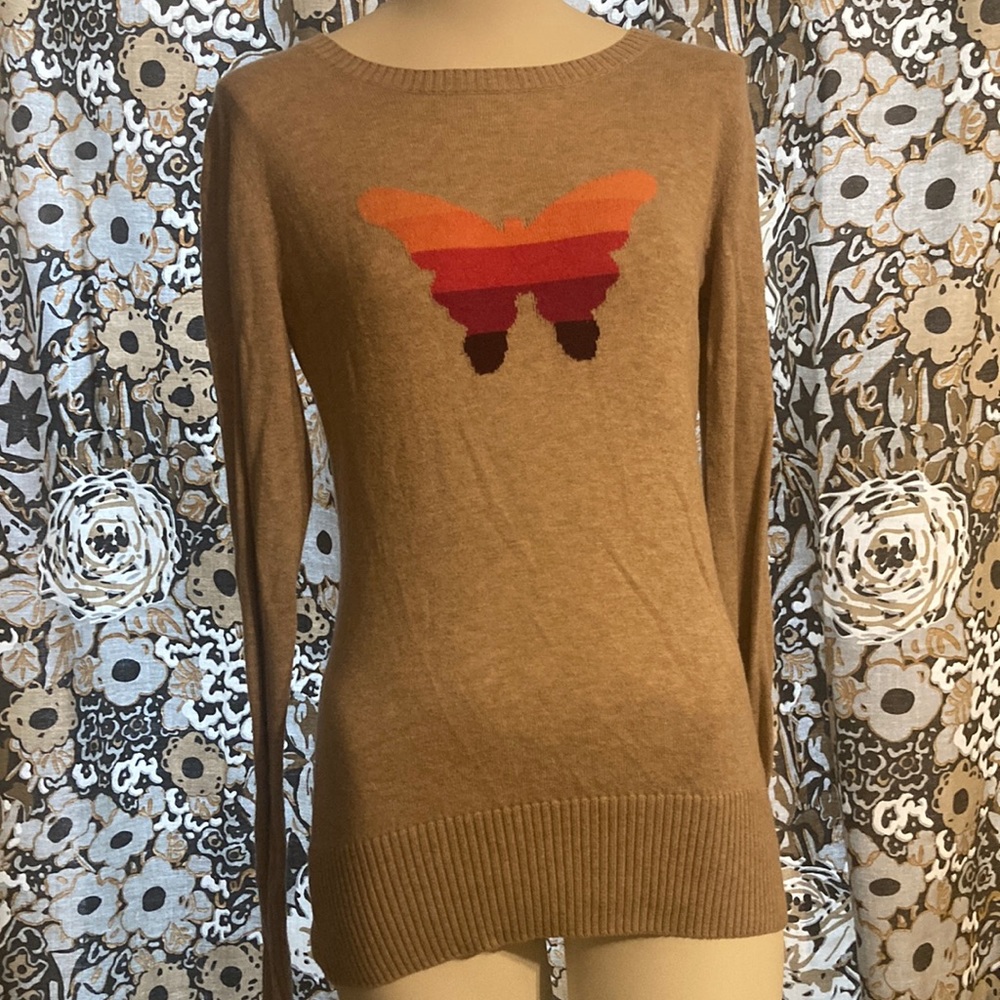 Old a navy butterfly sweater